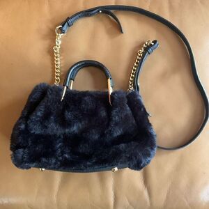 Vintage Isaac Mizrahi New York faux fur Crossbody/Handbag. Beautiful! 90s!